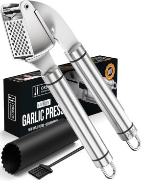ORBLUE Garlic Press Stainless Steel