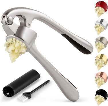 Premium Garlic Press with Soft Easy-Squeeze