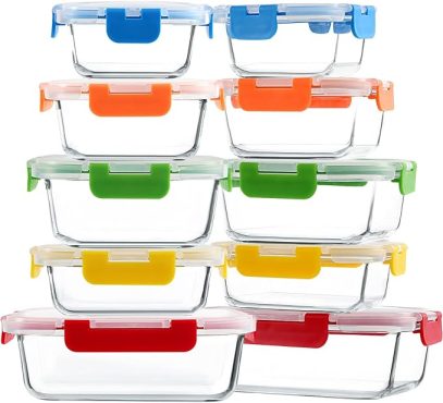 M MCIRCO 10-Pack Glass Food Storage Container
