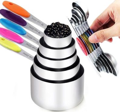 TILUCK measuring cups and magnetic measuring spoons set