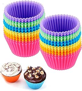 Reusable Silicone Cupcake Baking Cups 24 Pack