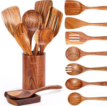 Mooues 9 Piece Wooden Spoons