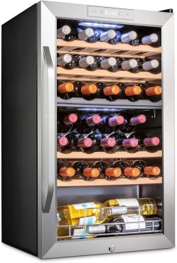 Ivation 33 Bottle Dual Zone Wine Cooler Refrigerator