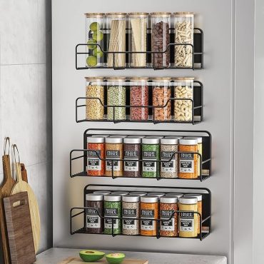 Chicoop 4 Pack Magnetic Spice Rack for Refrigerator